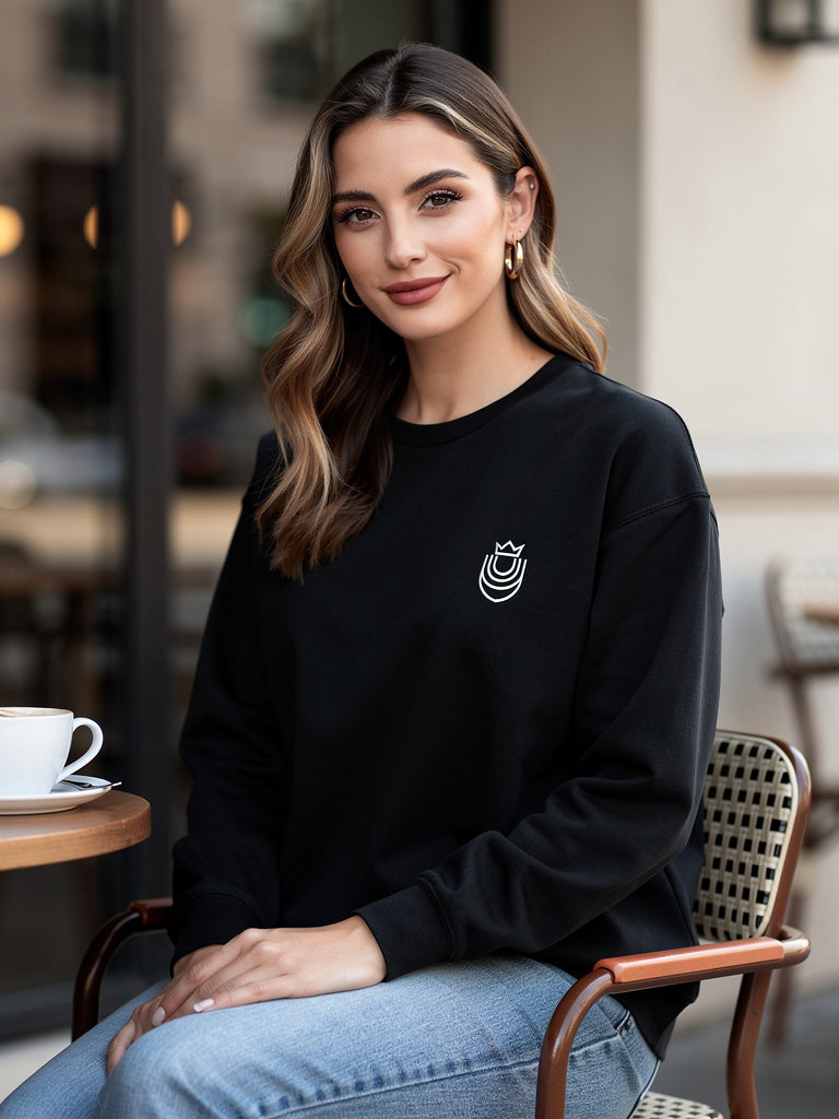 Rooted Logo – Garment-Dyed Fleece Crewneck Sweatshirt