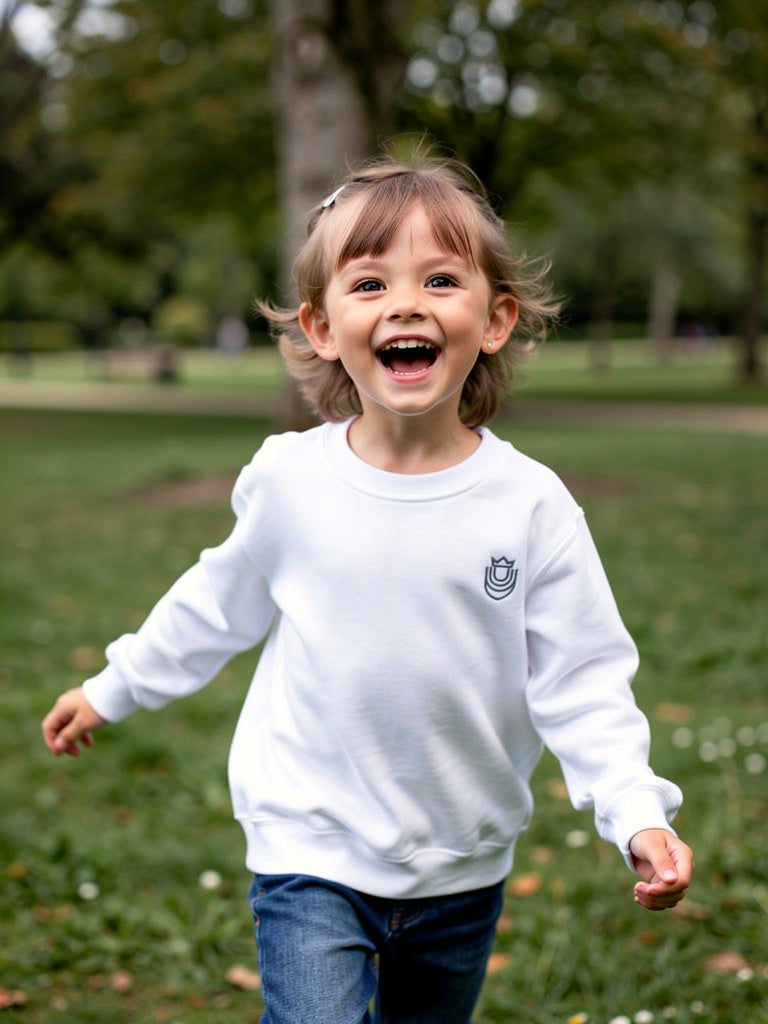Rooted Logo Embroidered - Youth crewneck sweatshirt