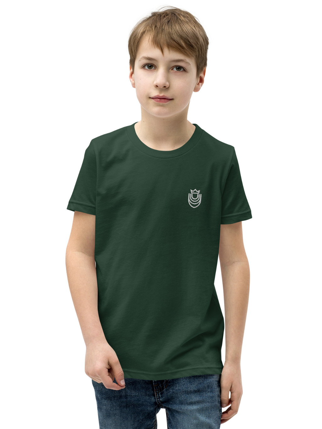 Rooted Logo Embroidered - Youth Short Sleeve T-Shirt