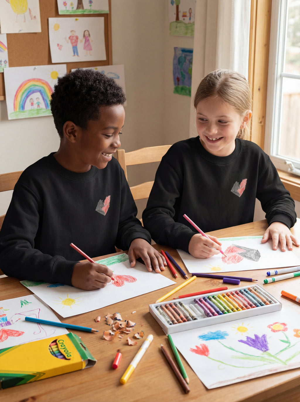 Youth Hand Drawn Heart Sweatshirt