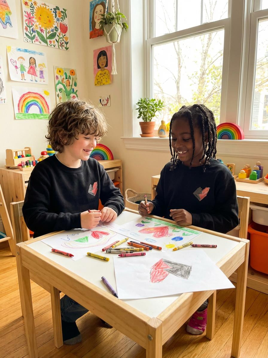 Youth Hand Drawn Heart Sweatshirt