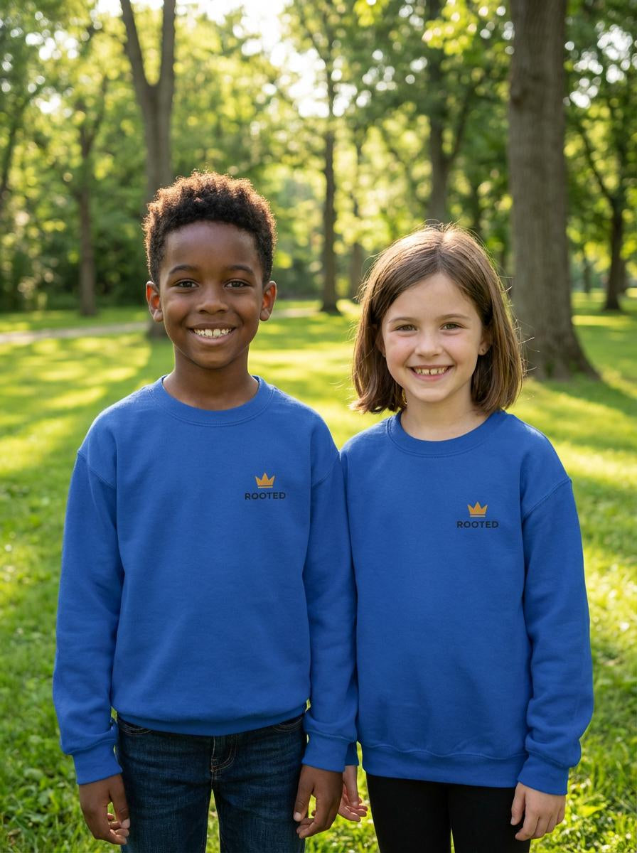 Crown Rooted – Youth Crewneck Sweatshirt